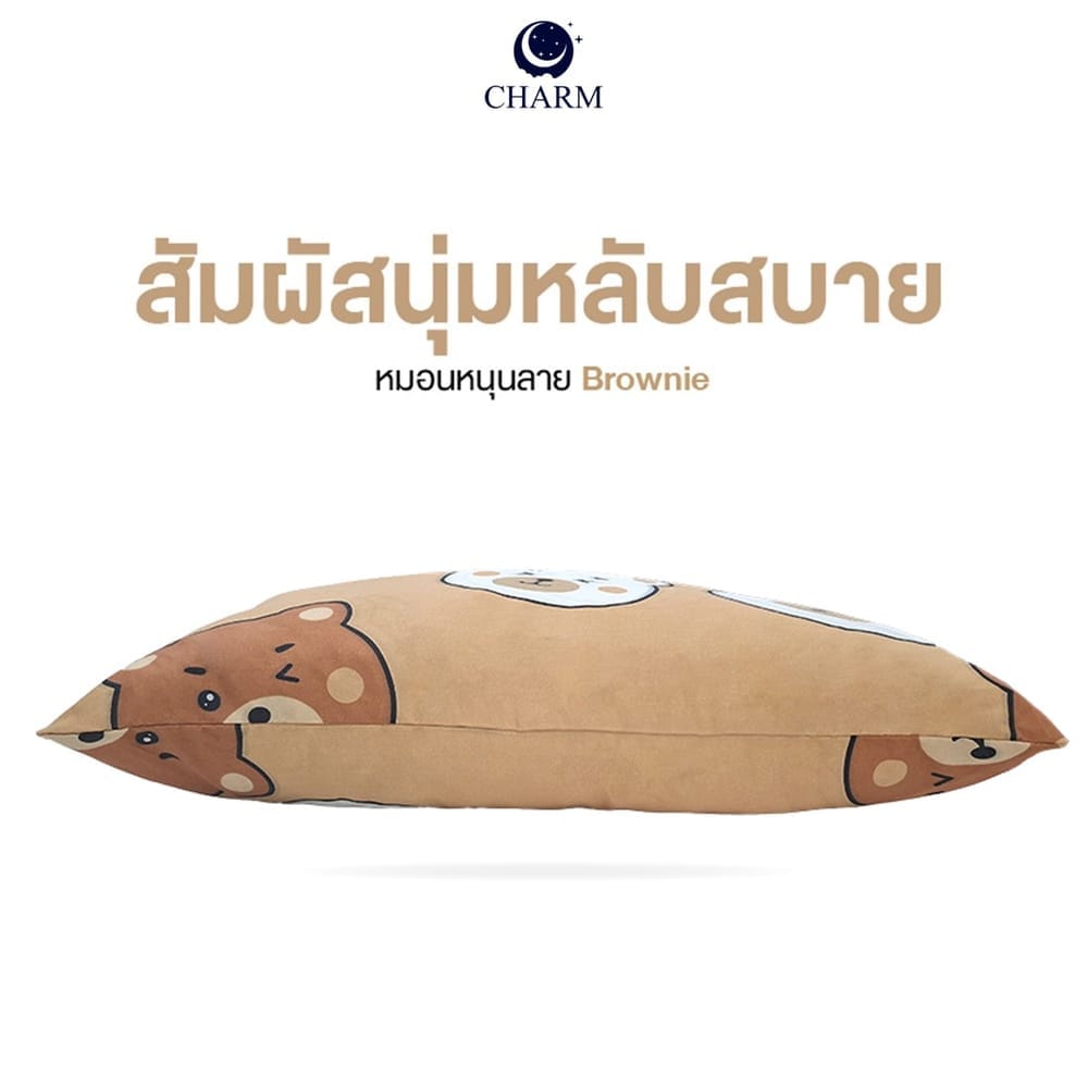 CHARM หมอนลายการ์ตูน 17X27 นิ้ว ลาย BROWNIE